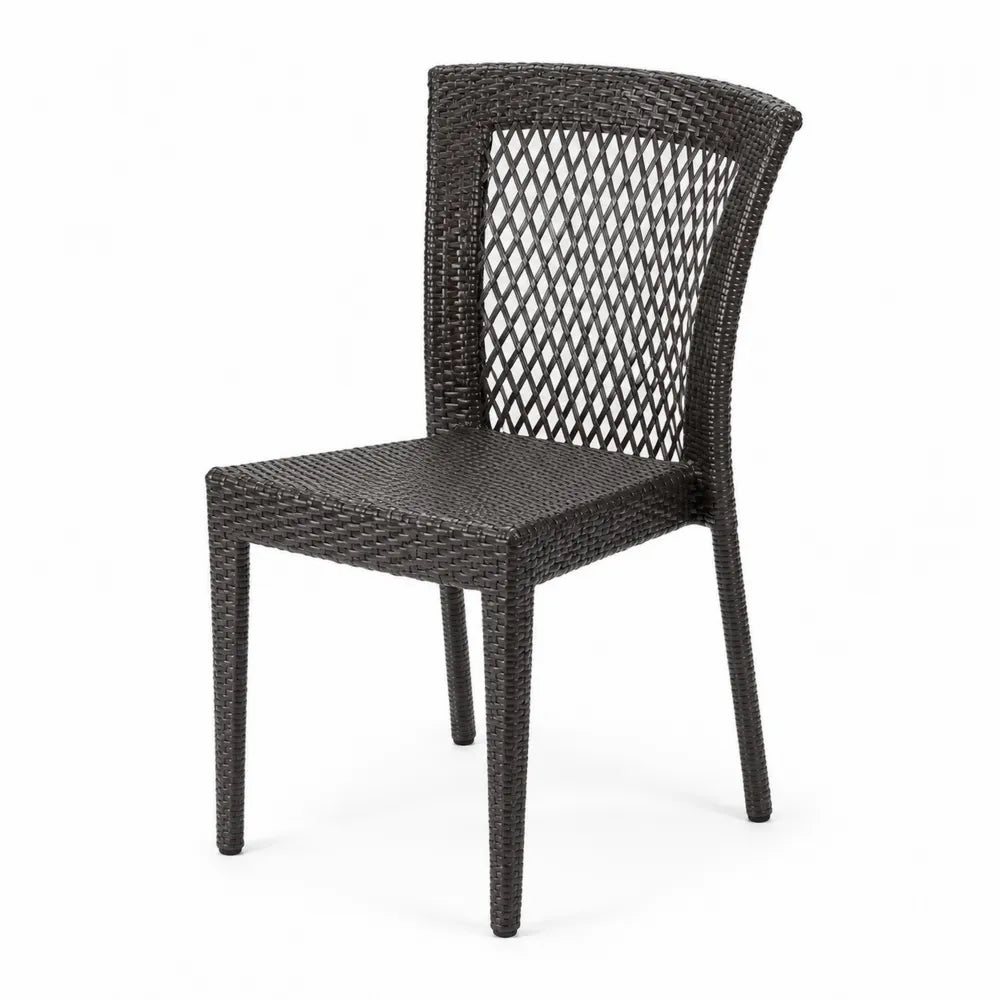 Chaise en rotin synthétique noire