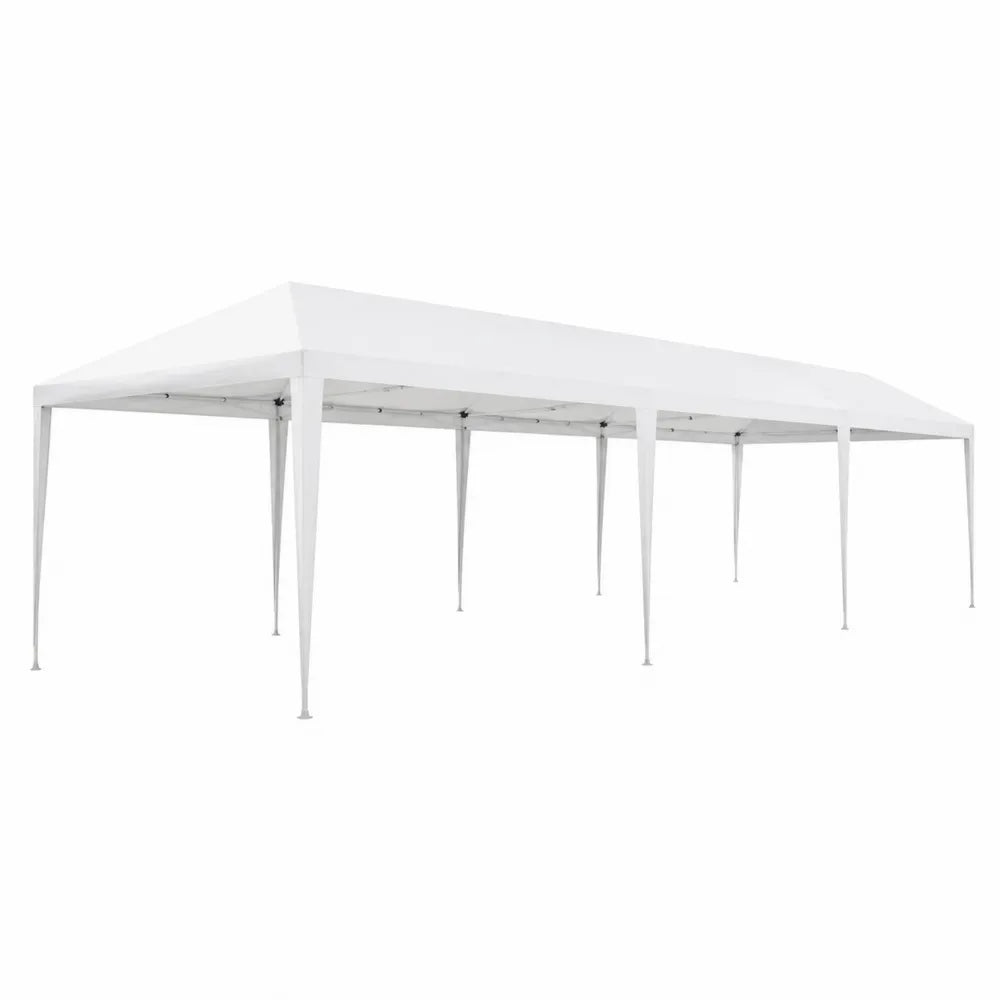 Tonnelle Rectangulaire Extérieure 6x3m Acier et PVC Blanc